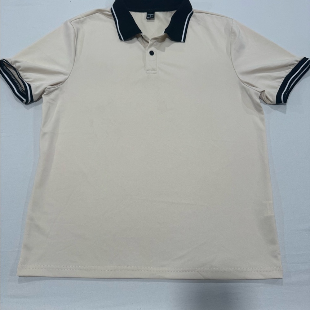 NFINITY Cream Polo with Black Accents